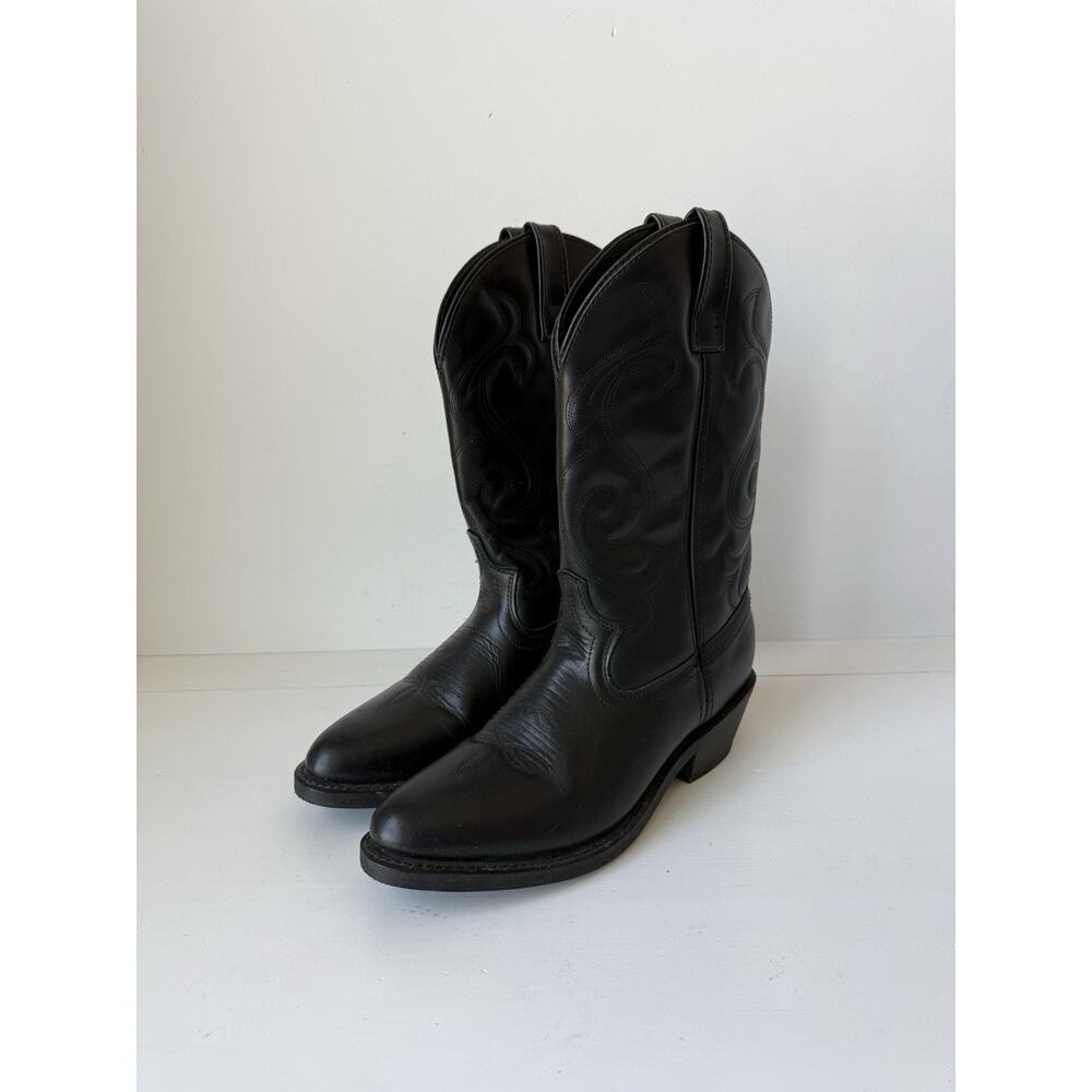 Masterson Cowboy Boots Leather RB915 Mens 9.5 Riding Boots Black
